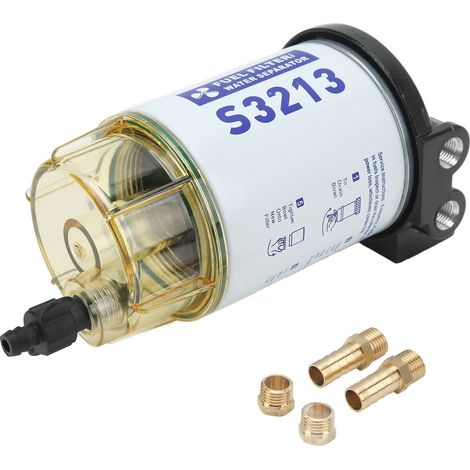Filtre Séparateur Eau-Carburant Marine S3213 pour Moteur Hors-Bord - Élimination des Impuretés (1/5)