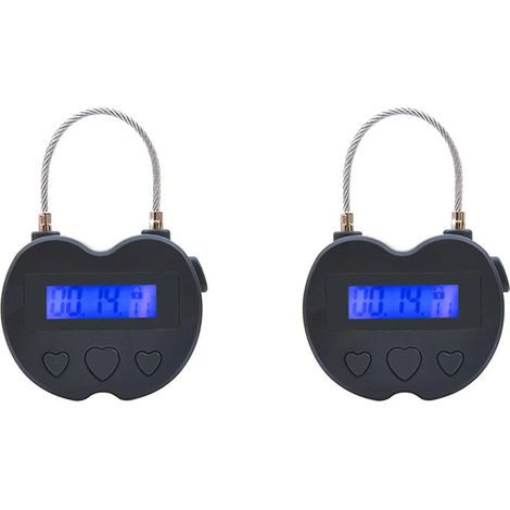 Zwei intelligente Zeitschaltuhren mit LCD-Bildschirm, USB-Ladetimer, schwarz, weiteres Zubehör für Schweißgeräte.