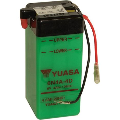 Batterie moto YUASA 6N4A-4D 6V 4.2AH (1/3)