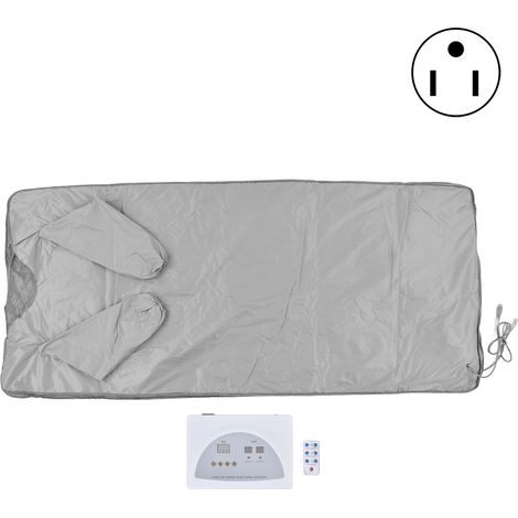 Couverture Infrarouge Lointain 650W, Désintoxication Rapide, Transpiration, Beauté, Imperméable, Usage Salon Spa Détente Maison, Prise Américaine 110V (1/5)