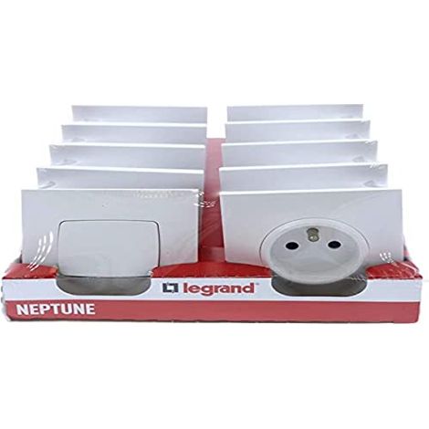 Legrand Neptune confezione 2 interruttori deviatori bianchi