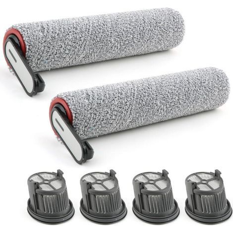 Brosses rotatives de rechange pour aspirateurs Dreame H14/H14 Pro/H14 Dual, comprenant 2 brosses rouleaux et 4 filtres HEPA. (1/5)