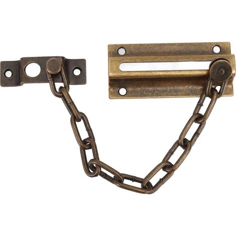 Serrure à Chaîne De Porte, Chaîne De Sécurité en Acier Inoxydable, Serrure De Porte Robuste, Serrure Montée en Surface, Finition Brossée pour Porte Intérieure, Porte De Chambre D'hôtel (1/5)