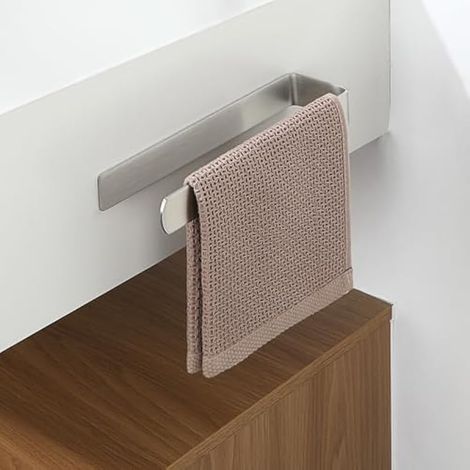 Porte Serviette Salle de Bain, Longueur 22.5 CM, Barres Porte-Serviettes Support Mural, en Acier Inoxydable, Porte Serviette de Bain Antirouille et Durable, Brossé (1/5)
