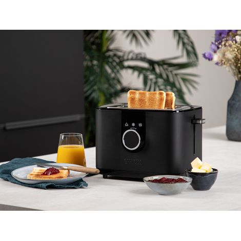 Edelstahl Toaster MOMENTS Schwarz matt - Aufwärm-& Auftaufunktion, 920 Watt (1/5)
