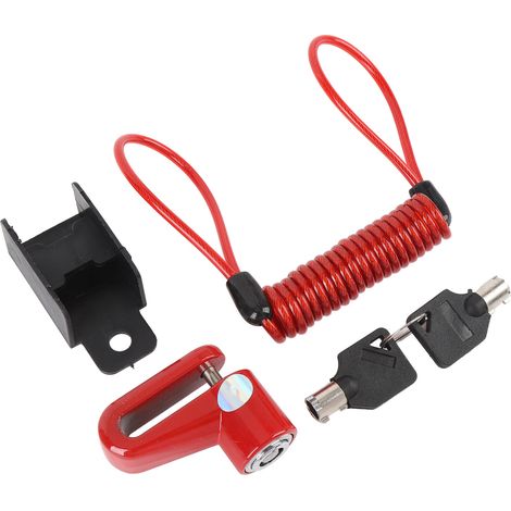 Kit antivol de roue de frein à disque en alliage d'aluminium pour trottinette électrique M365 Pro (rouge) (1/5)