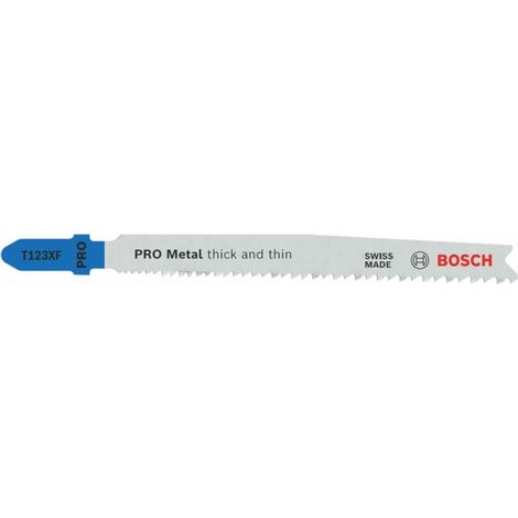 Lame de scie sauteuse PRO Metal épaisse et fine T123XF, 100 mm, lot de 100