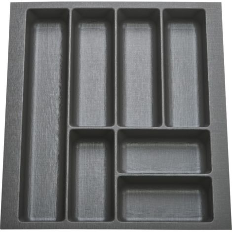 ORGA-BOX 9 Besteckeinsatz anthrazit für Nobilia-Küchen ab 01/25, Schubladenbreite 500 mm