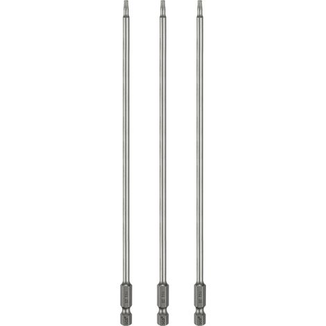 3Pcs Embout Tournevis T10 Torx Tige Hexagonale 1/4" Longueur 200mm (8") Pointe Magnetique Sans Trou Anti-Sabotage 6 Pointes Embouts Perceuse Acier S2 Tournevis Industriels (1/5)