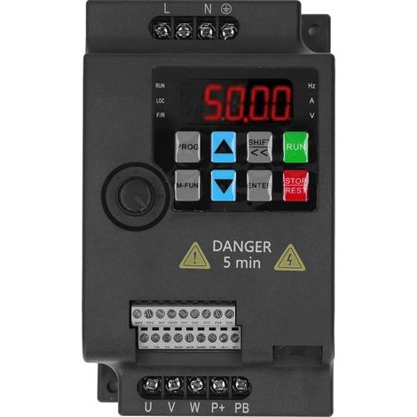 Convertisseur d'inverseur à fréquence Variable 1,5 kw, entrée simple AC220V, sortie triphasée AC0-220V (1/5)
