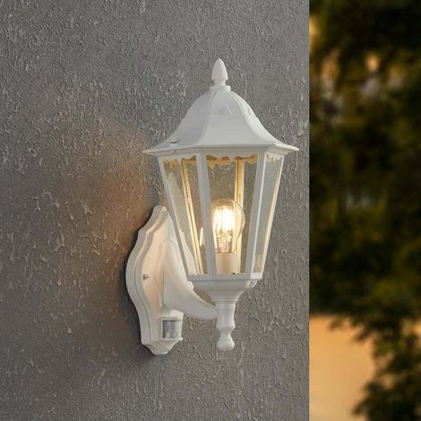 [GEBRAUCHT] B-Ware Eglo Außenlampe Gartenleuchte Navedo LED Wandleuchte mit Sensor weiß 42cm (1/2)
