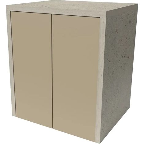 Mobile coprilavatrice con ante 79x91 cm tortora e pietra Wanda