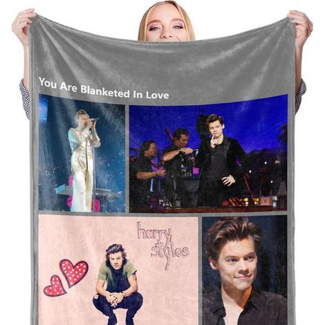 Harry Styles BL601D-4 Personalisierte Sternendecke, 80x100 cm, Sternenmuster, weicher Stoff, Geschenk für Fans. (1/5)