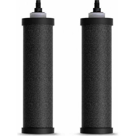 Filtre à eau de rechange - 2 Cartouches filtrantes pour filtre à eau par gravité Compatibles Berkey, Certifiées NSF, Charbon actif haute performance, Eau du robinet (1/5)
