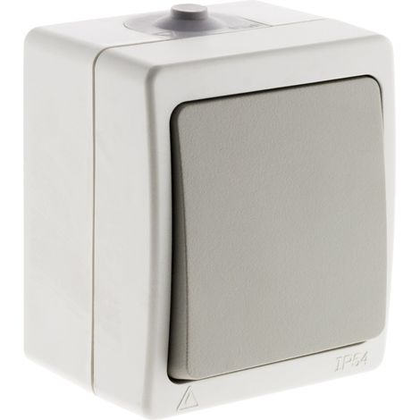 Zenitech – Bouton poussoir étanche IP54 – 2300 W sous 230 V – 10 A – Résistant à l'humidité et à la poussière – Pour intérieur et extérieur