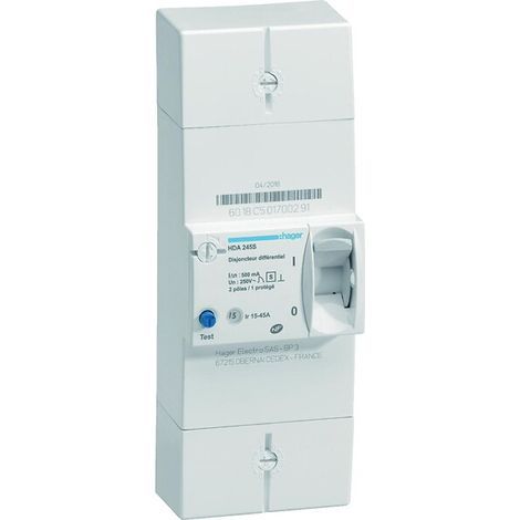 Disjoncteur de branchement différentiel 2P 60A 500mA selectif