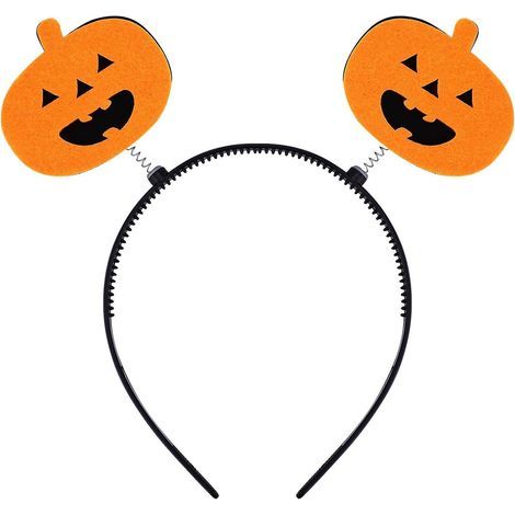 Diadema de calabaza con bandana de Halloween de 3 piezas, accesorios para el cabello de calabaza de Halloween, tocado espeluznante (1/5)