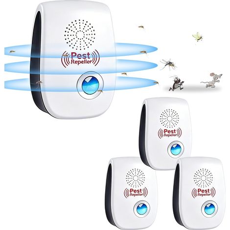 Répulsif Ultrason Anti-Rongeurs Insectes, 6 Pack Ultrason Anti Moustique Ultrason Souris et Rats, Intérieur Répulsif Électronique Insectes Anti Souris, Moustiques, Cafards, Rats, Fourmis, Araignées (1/5)
