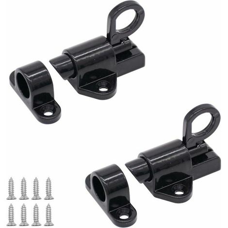 Verrou de porte automatique, 2 verrous en aluminium, verrou de fenêtre, sécurité porte-fenêtre, anneau de sécurité pour verrou de porte en aluminium