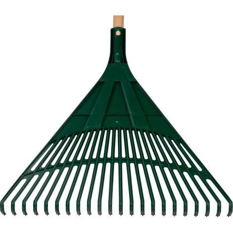 Laub Rechen Strend Pro R122.WH, 22 Zähne, 49 cm, Fächerform, Kunststoff, Holzstiel 1300 mm