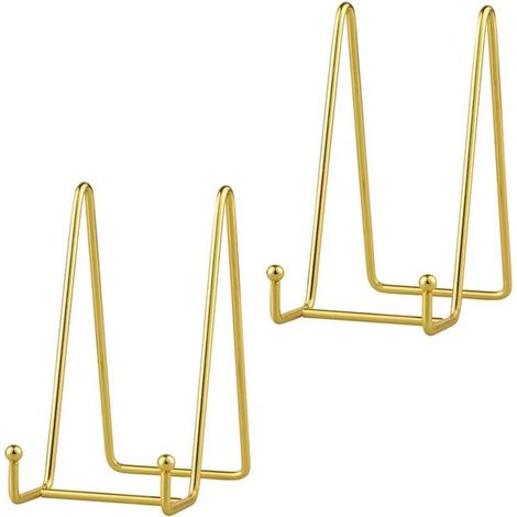 Portapiatti, 2 pezzi, 15 cm, supporto per piatti, portapiatti, supporto per presentazione piatti, staffa, supporto, gancio in metallo per piatti decorativi/accessori da cucina (1/5)