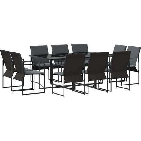 Maison Exclusive - Conjunto de Comedor de Jardín 11 pcs Negro Ace