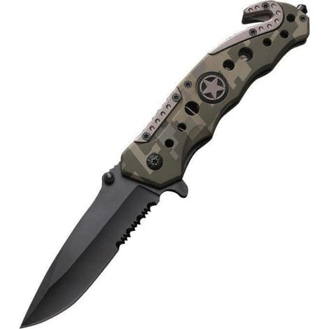 Klappmesser Edelstahl scharf EDC für Camping Outdoor Angeln robust tragbar