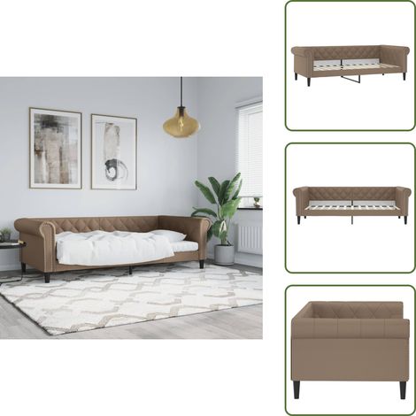 Tagesbett Cappuccino-Braun 90x200 cm Kunstleder - Tagesbett - Tagesbetten - Schlafsofa - Bett (1/5)