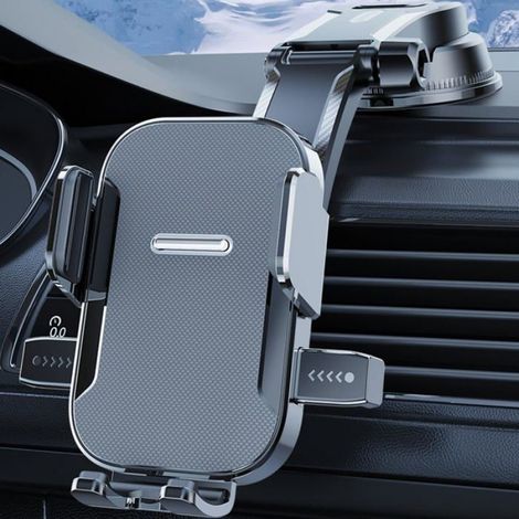 Support Téléphone Voiture Ventouse - Rotatif 360° Universel Tableau Bord Soleil - 1 pièce Lumiryn (1/5)