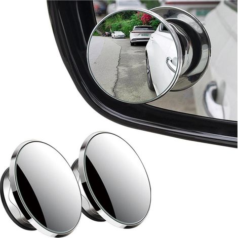 2x Auto Totwinkelspiegel, Weitwinkel Konvexspiegel, 360° verstellbar (1/5)