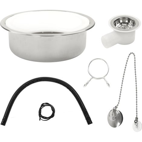 Kit d'évier en acier inoxydable pour camping-car, avec planche à découper en acrylique, remplacement de plaque robuste et sûr. (1/5)