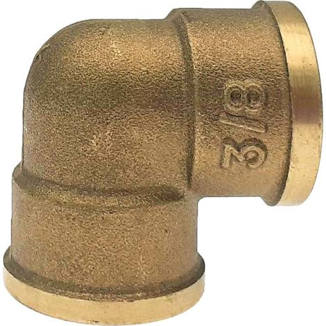 Raccord laiton coudé 90° femelle à visser Ø 3/8" - à l'unité (1/3)