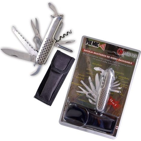 Navaja multiuso Pulmic acero inoxidable Kamikaze 15 en 1