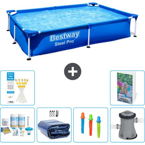 Bestway Steel Pro Rechteckig - 221x150x43 cm - 7-teilig  S108 (1/5)
