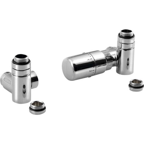 Sapho Corner Combi - Thermostat-Anschlussgarnitur triaxial, rechte Ausführung, Chrom CP3022S (1/3)