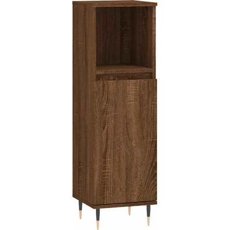 Maison Exclusive - Armadietto Bagno Rovere Marrone 30x30x100 cm Legno Multistrato