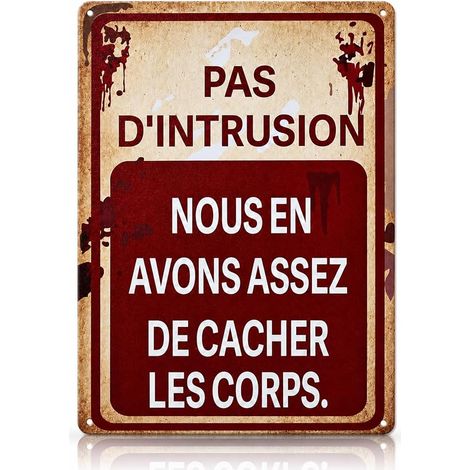 Decoration Metal Plaque 30 x 20 cm Decoration Warning Sign No Intrusion Sign for Party Garden Wall (1/5)