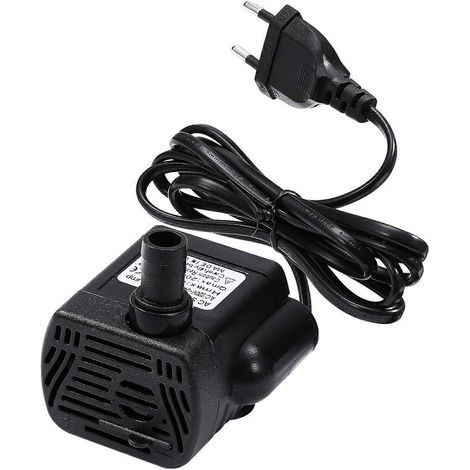 Pompe à eau submersible UEETEK pour aquarium et fontaine 220-240 V CA 220 L/h 4 W avec prise européenne (noire) (1/5)