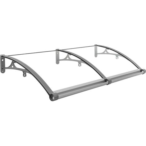 Toldo para lluvia, capacidad de carga de 200 kg, diseño moderno, transparente. (1/2)