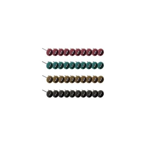 Set di 40 dischi abrasivi lucidanti da 25 mm, accessori per lucidatura per utensili rotanti Dremel, kit di lucidatura per trapani 120 (marrone)/180 (verde)/320 (rosso)/400 (nero) - Crezuo