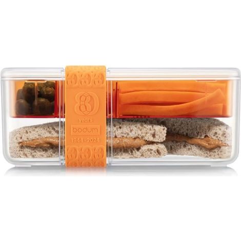Compartmented lunch box - BODUM - Bistro - Cutlery - Orange Flame (1/3)