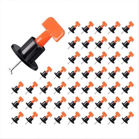 50 Crochets de Nivellement de Carrelage, Clips de Pose pour Carreaux, Outils de Maçon pour Alignement Parfait, Lot de 50 Pièces (1/5)