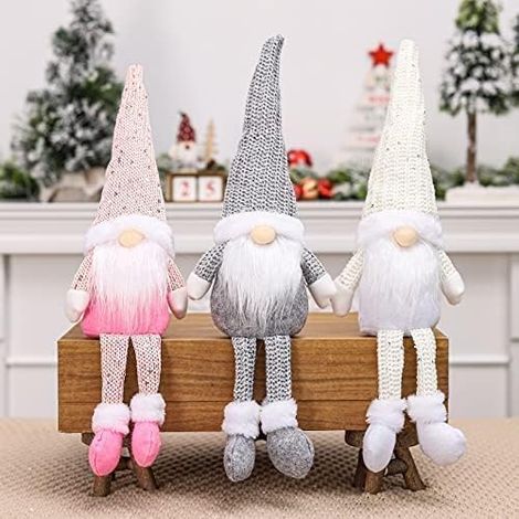 3-teiliges Weihnachtswichtel-Set, schwedische Weihnachtswichtel, skandinavische Weihnachtselfen, Elfenfiguren für die Weihnachtsdekoration der Familie (1/5)