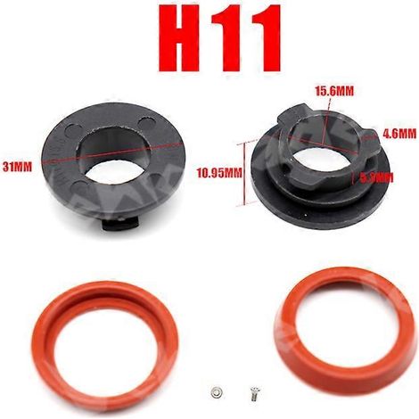 1 paire de supports adaptateurs pour phares LED de voiture, compatibles avec les ampoules H7, H4, H3, H1, H11, H13, H16, 9004, 9005, HB3, 9006, HB4 et 9007. Douille de fixation pour phares. Taille : H (1/4)