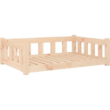 Lit pour chien 95,5x65,5x28 cm bois de pin solide (1/5)
