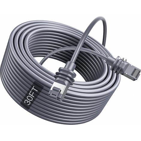 Câble Ethernet Starlink Mini, câble Starlink Cat 6 de remplacement, câble réseau pour Starlink Standard Gen 3/Mini, rallonge de câble Starlink étanche pour Starlink V3/V4/Mini (10M/30FT) (1/5)