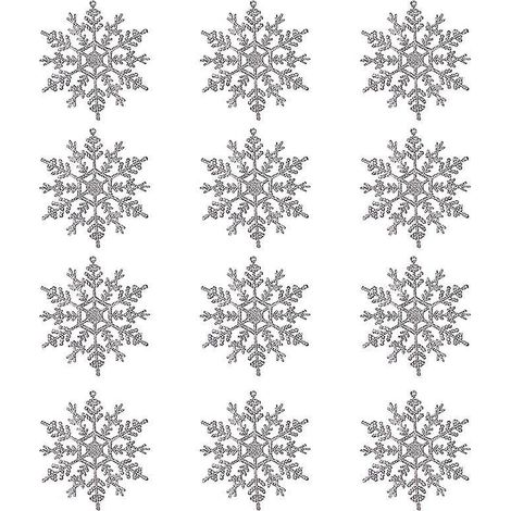 12-teiliger Weihnachtsschneeflocken-Anhänger