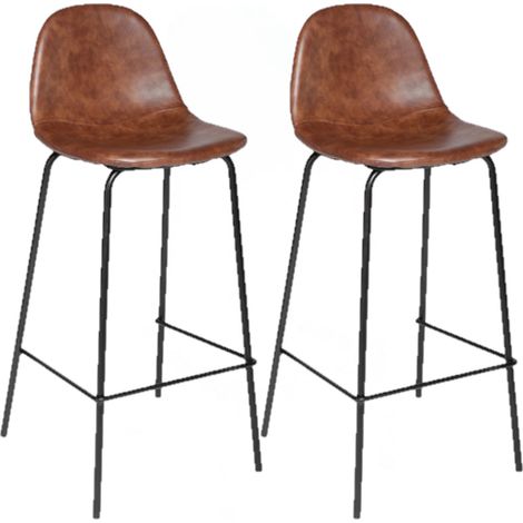 Lot de 2 chaises de bar vintage VLADI (1/4)