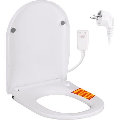 Intelligenter Bidet-WC-Sitz mit Deckel Automatisches Absenksystem, beheizter Sitz, 3 Temperaturstufen, Temperaturanzeige, Nachtlicht (1/5)