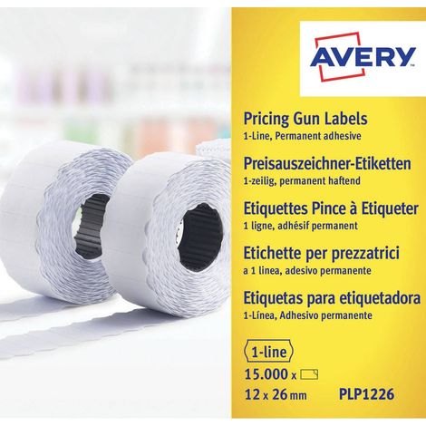 Avery-Zweckform Etichetta per prezzo PLP1226 A tenuta permanente Larghezza etichette: 26 mm Altezza etichette: 12 mm Bi (1/4)